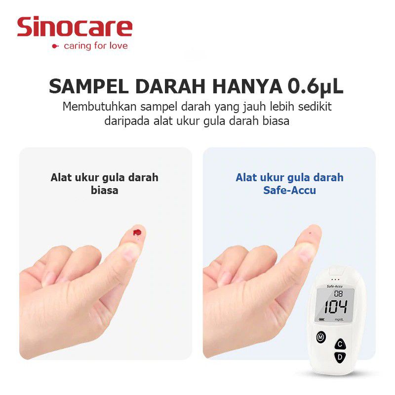 Alat Cek Gula Darah Sinoheart Safe Accu (hanya alat)