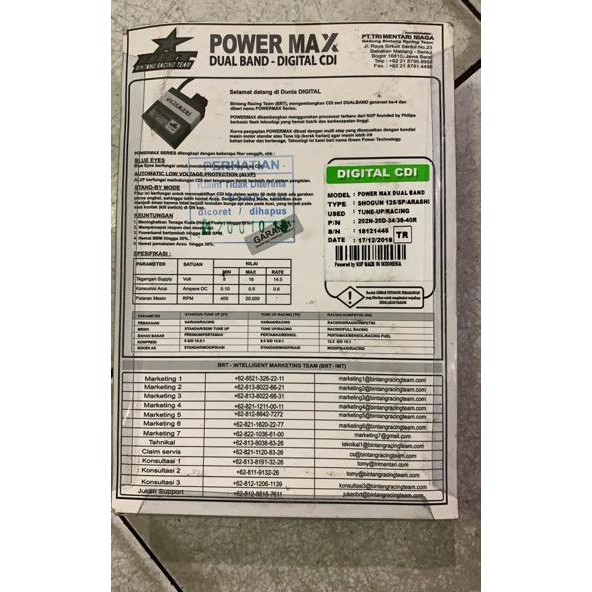 ZV CDI BRT DUALBAND SUZUKI SHOGUN125 R/SHOGUN125 SP ➬ ✼•