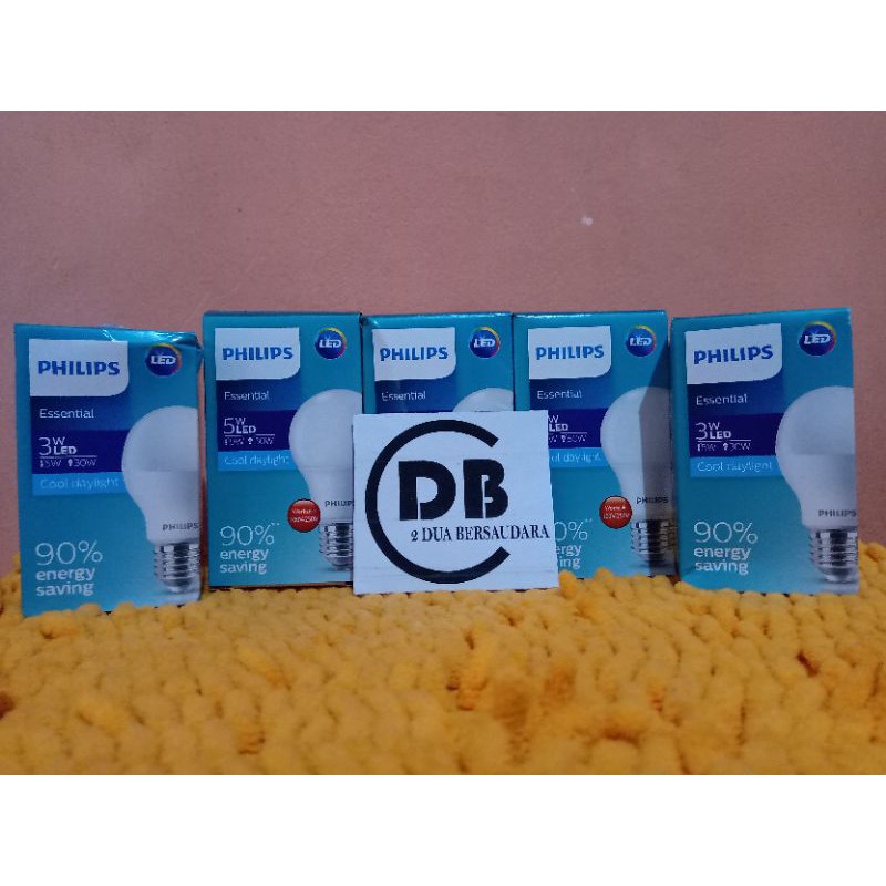 Bohlam Lampu Philips LED Bulb Essential 3 Watt - Lampu Philips LED Bulb Essensial 3Watt