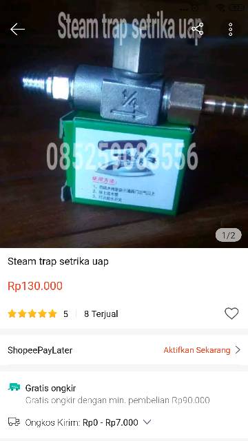 Steam trap dan safety Valve