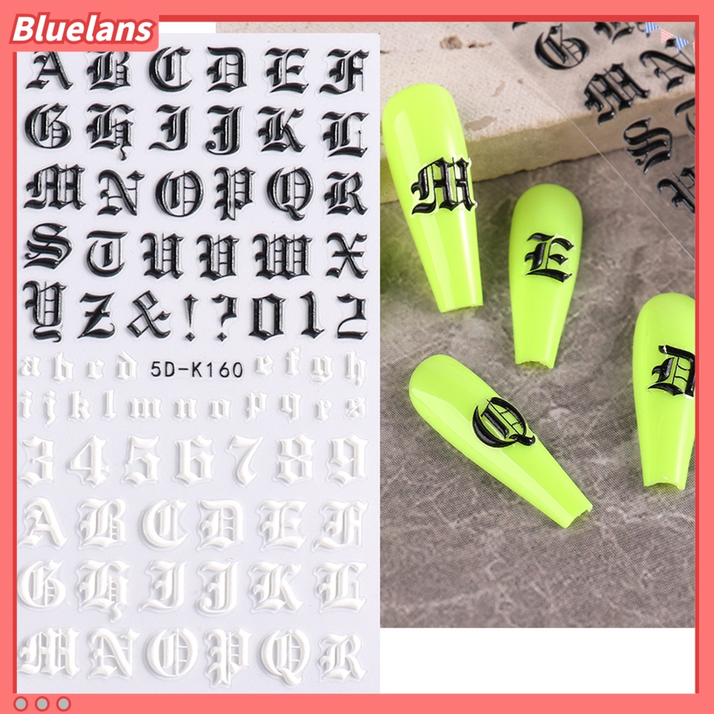 Bluelans Stiker Kuku Motif Bunga Kecil Anti Jatuh Untuk Manicure Wanita