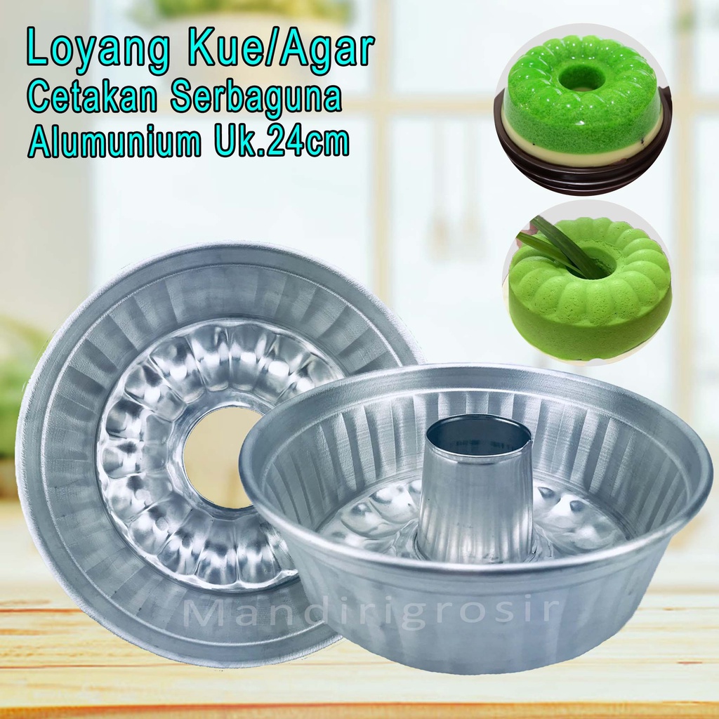 Cetakan Agar *Loyang Kue * Cetakan Serbaguna * Alumunium Uk.24cm