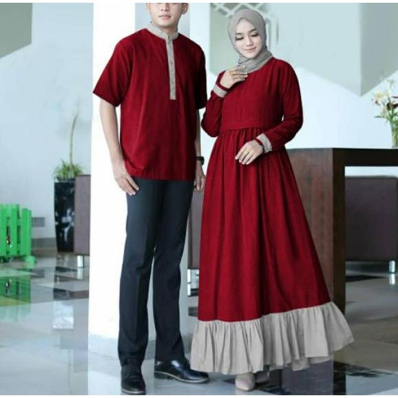 ➦ Gamis syari couple suami istri Cp 2in1 REMUS ◊