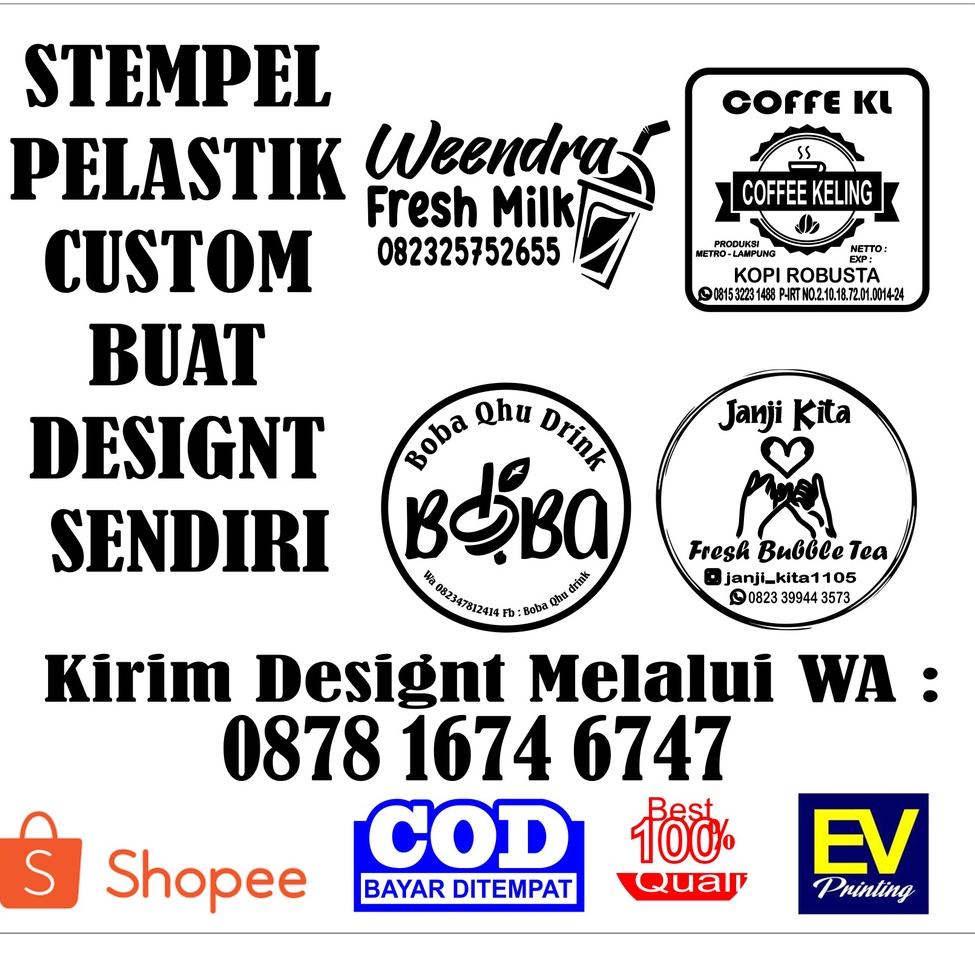 

☛ Gabung reseller) Stempel Pelastik / Stempel Cup Ice ,.