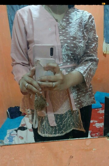 Tey-17 Batik Wanita Asj Sa Hrb026 Kenongo Kemeja Tosca Pendek