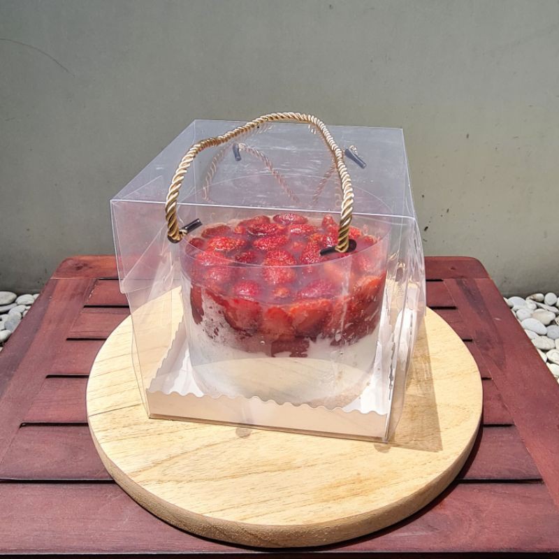 

Box Kue Mika / Box Mika Kotak / Box Mika Handle Tali / Box Kue Kotak / Box Kue Mika 16x16