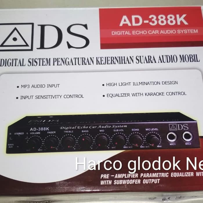 AUDIO MOBIL Parametrik ADS AD-388K SUARA AUDIO MOBIL JERNIH