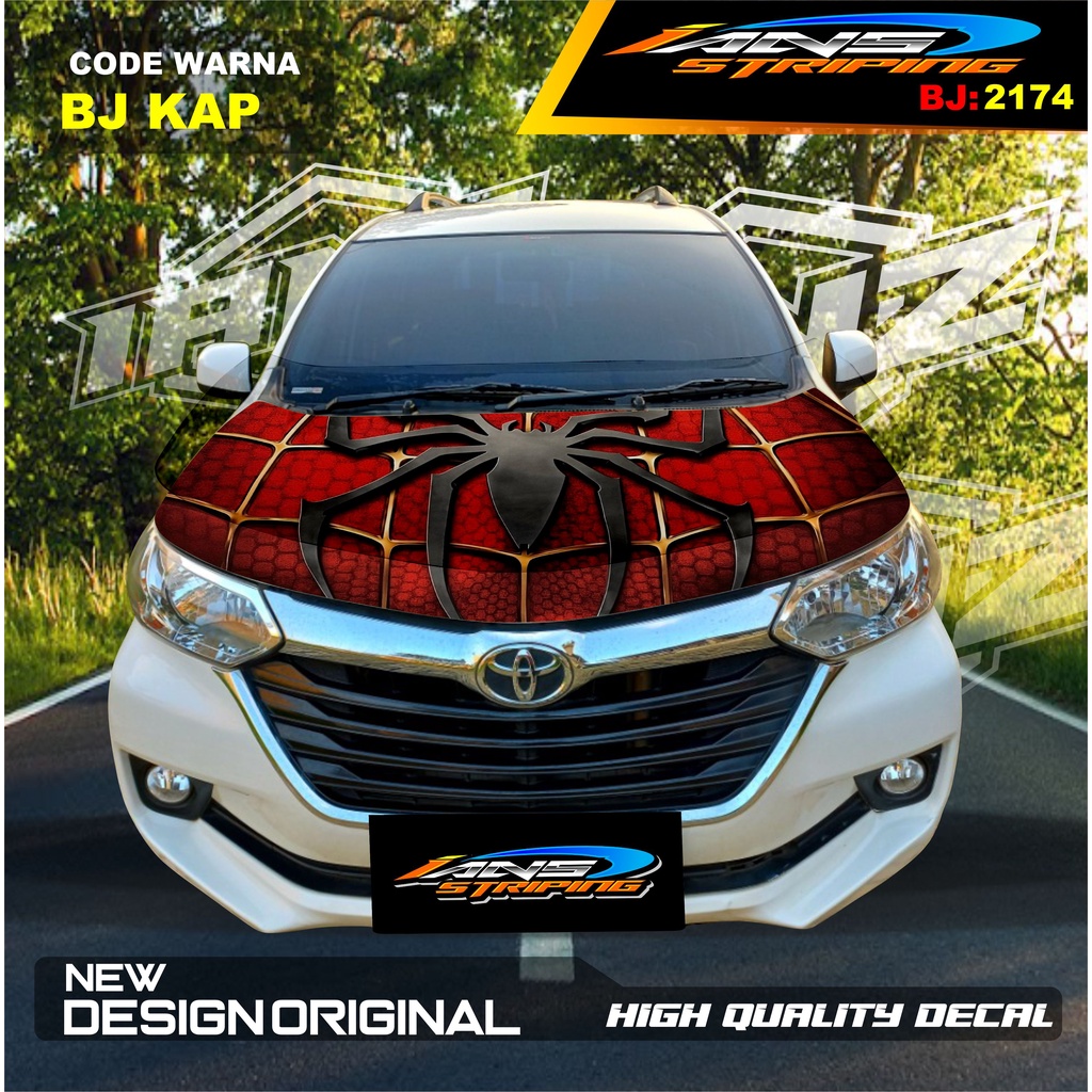 DECAL STIKER CUP KAP DEPAN MOBIL AVANZA XENIA / STIKER KAP MOBIL INNOVA / VARIASI STIKER KAP MESIN MOBIL HONDA JAZZ TOYOTA RUSH