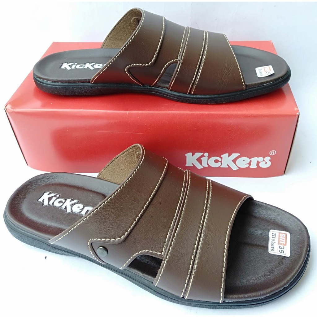 Kickers sandal pria selop slide original casual kasual dewasa terbaru murah kekinian berkualitas COD