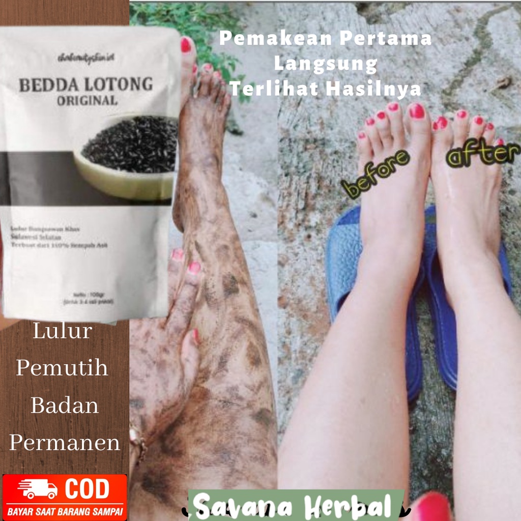 Lulur Hitam Beda Lotong Kering Khas Bugis Lulur Pemutih Badan Ampuh Alami Rempah Halal Permanen