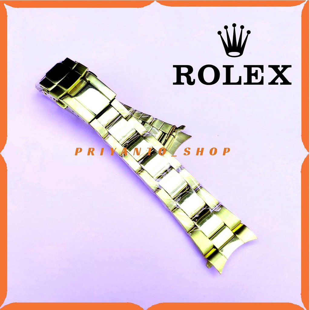 TALI JAM TANGAN RANTAI ROLEX DAYTONA 20MM NON LOGO STAINLESS STELL