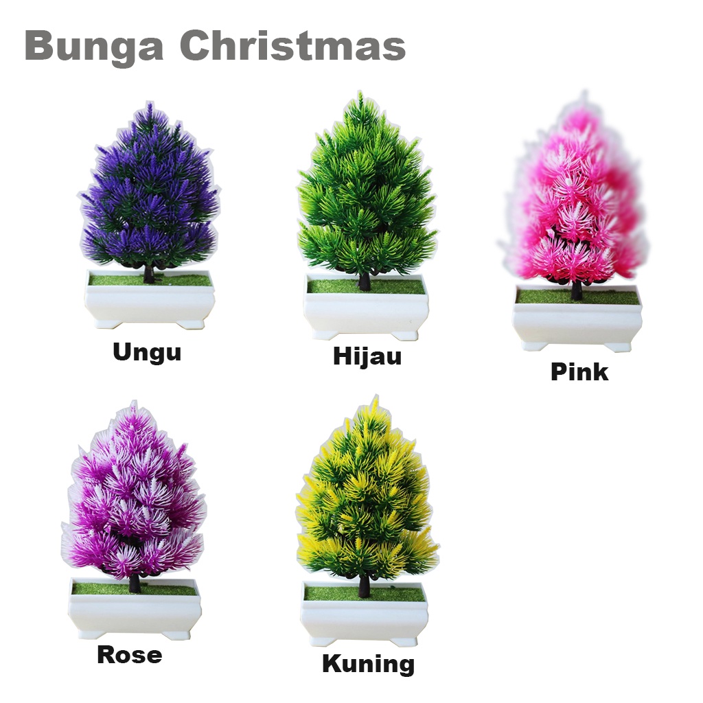 BRGUNIK Pot &amp; Bunga Ornamen Buatan plastik Pajangan Dekorasi Ruangan Tanaman Hias Rumah Kantor R192 R193 R194 R196
