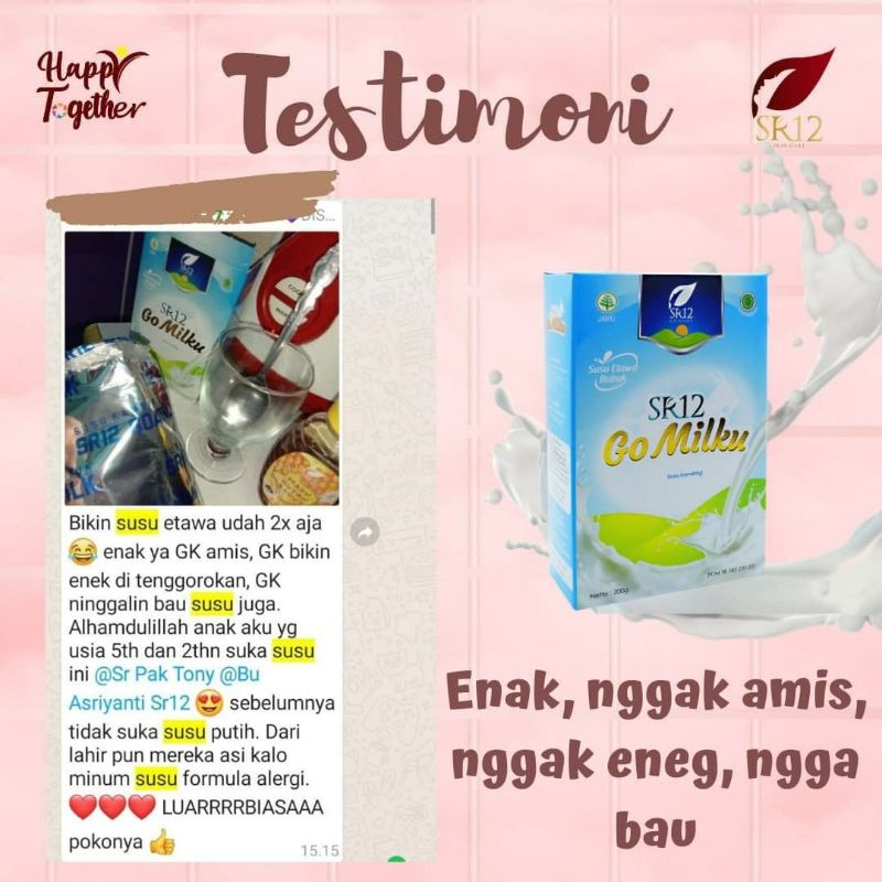 

GOMILKU SUSU KAMBING SR12 /SUSU KESEHATAN