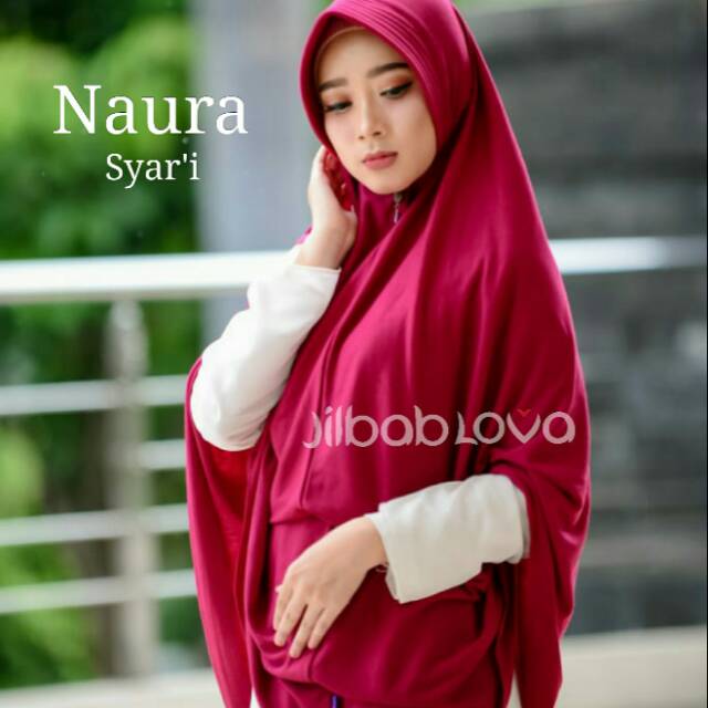GROSIR JILBAB HIJAB KHIMAR KERUDUNG BERGO JOKAM  PET ANTEM SIZE XXXL  KAIN KAOS PE SYARI  NAURA 354