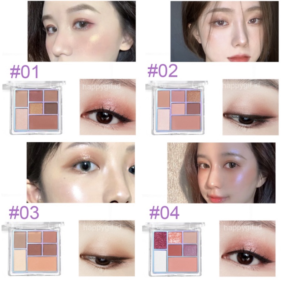 LAMEILA Eyeshadow Sakura 7 Colors Pallete City LA045