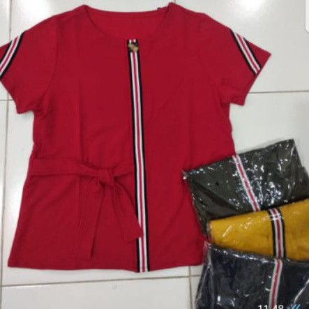 Blouse Bigsize Jumbo Kaos Simple Polos 4