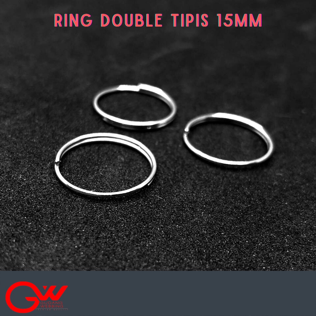 RING KUNCI DOUBLE/ GANTUNGAN KUNCI DOUBLE/ RING DOUBLE 1,5cm