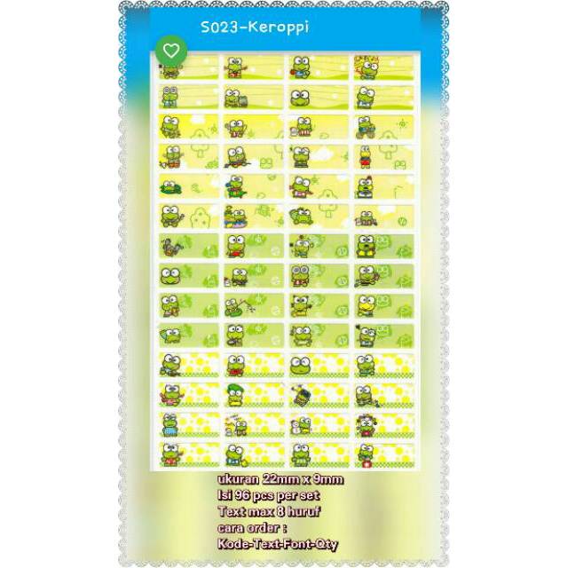 

Sticker Label Waterproof KEROPPI SERIES