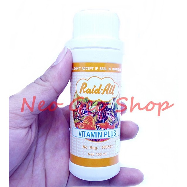 Raid All Vitamin Plus Cair Khusus Ikan 100 Ml