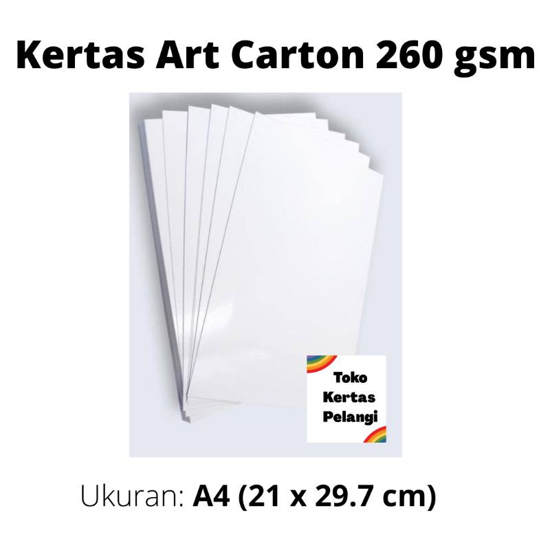 

Art Carton 260 gsm isi 100 pcs uk A4/F4