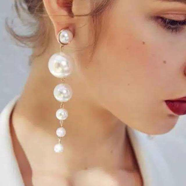 Anting Giwang panjang Mutiara