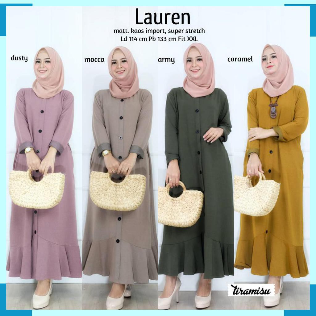 DRESS GAMIS. LAUREN MAXY, FASHION MUSLIM WANITA. BY TIRAMISU