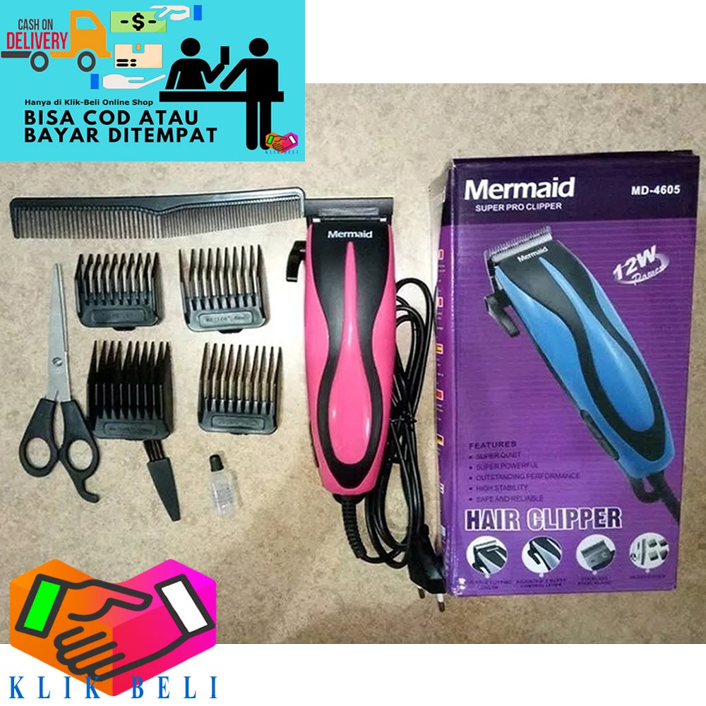 Alat Cukur Rambut Listrik / Alat Pencukur Rambut Mermaid / Hair Clipper Cukuran Rambut