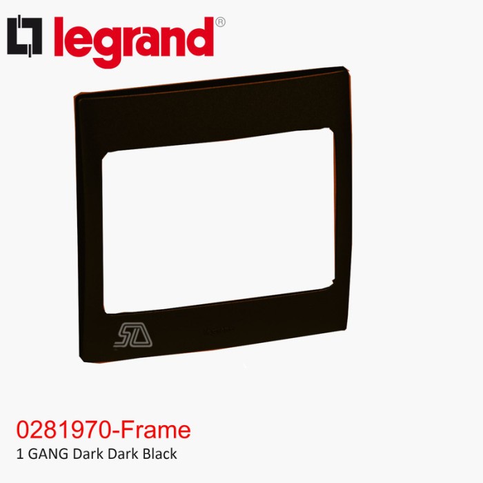 LEGRAND MALLIA FRAME 1 GANG MATT BLACK