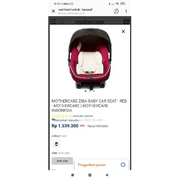 preloved car seat mothercare
