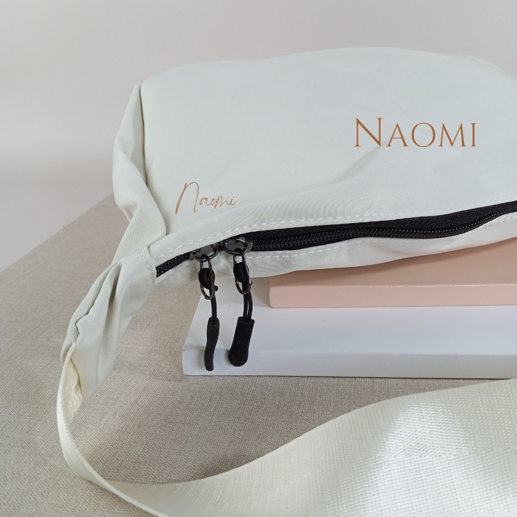 NAOMI - Sling Bag Impor Amoura - Tas Wanita - Tas Fashion Wanita - Tas Canvas - Tas Selempang - tas kain katun -  tas besar - tas santai - Tas Wanita