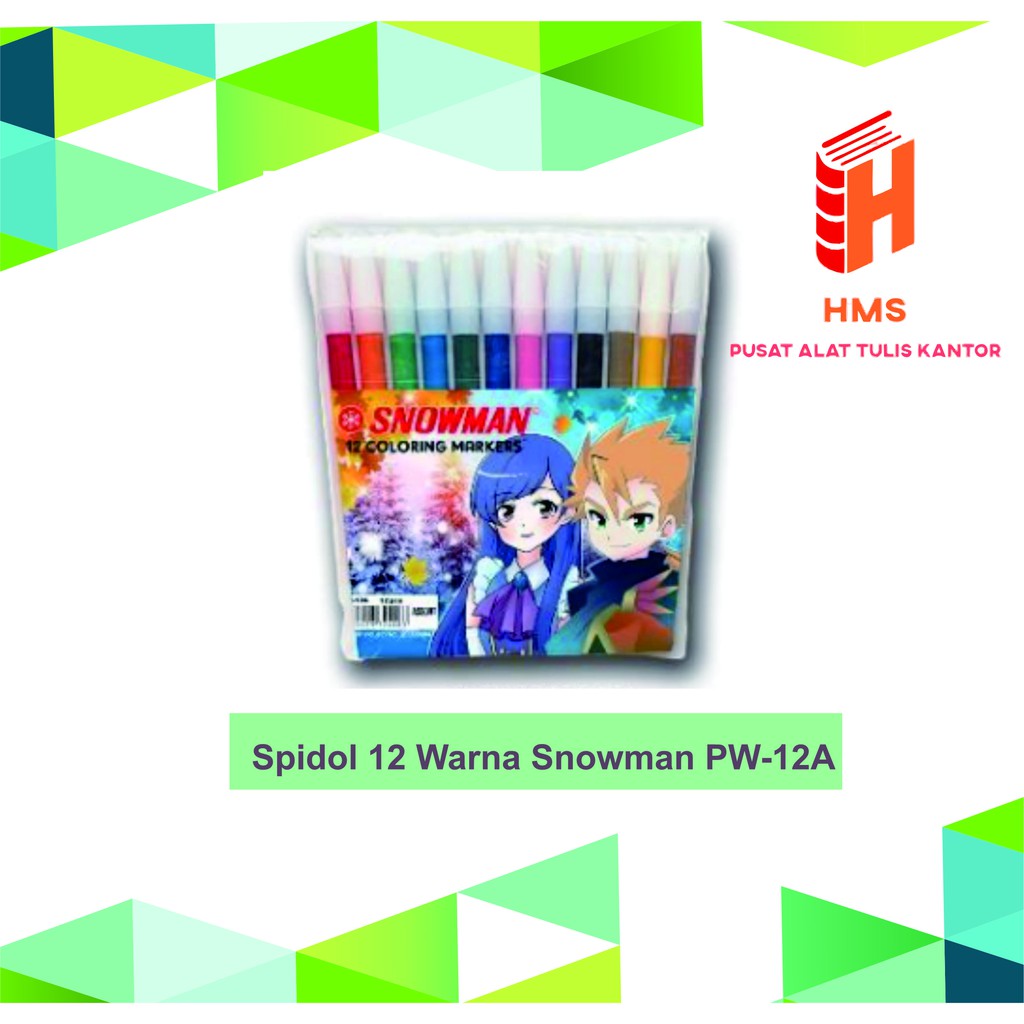 

Spidol 12 Warna Snowman PW-12A