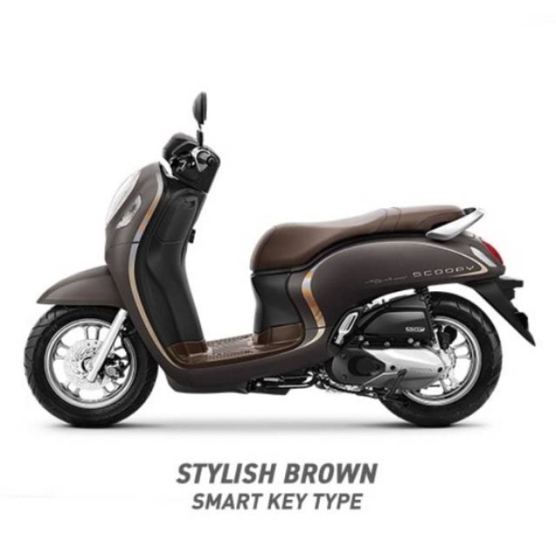 striping sticker standar Lis body Honda Scoopy stylish  brown 2021