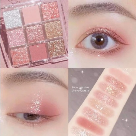 DIKALU COCO VENUS Korean Eyeshadow Palette 9 Warna Pigmented Eyeshadow Murah Glitter Eyeshadow .