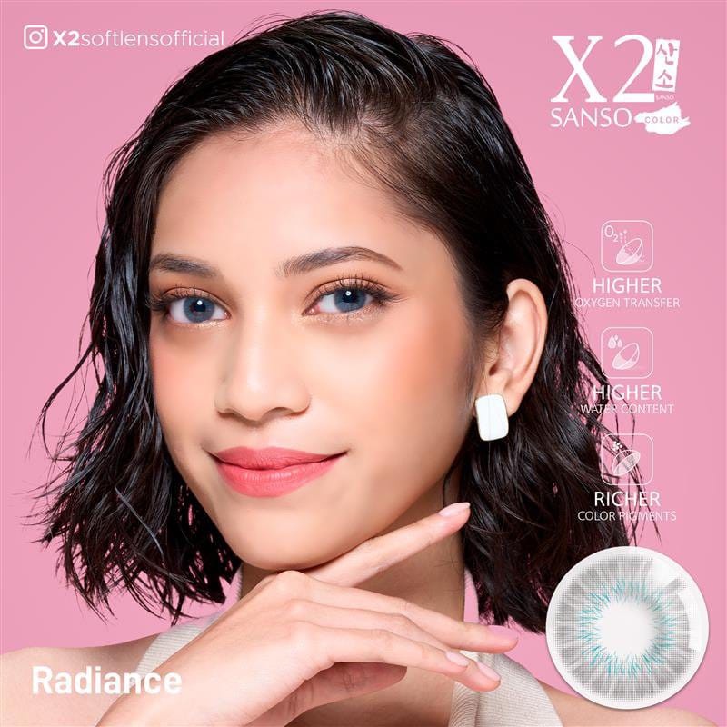 X2 SANSO PINK &amp; X2 SANSO BLACK NORMAL / softlens / softlense /softlen /Lensa  Kontak/BS