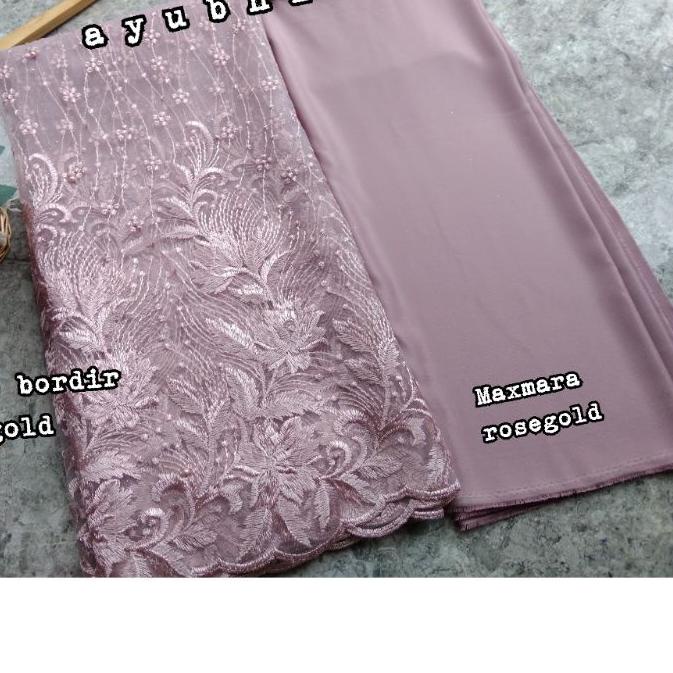 Jual Promosi 9 9 Tulle Tile Brokat Mutiara Mix Kain Maxmara Polos