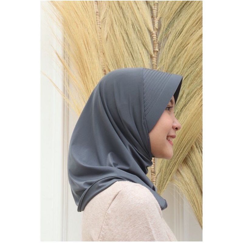 Hijab pendek sport/ hijab sport jersy premium / bergo sport pendek / hijab sport
