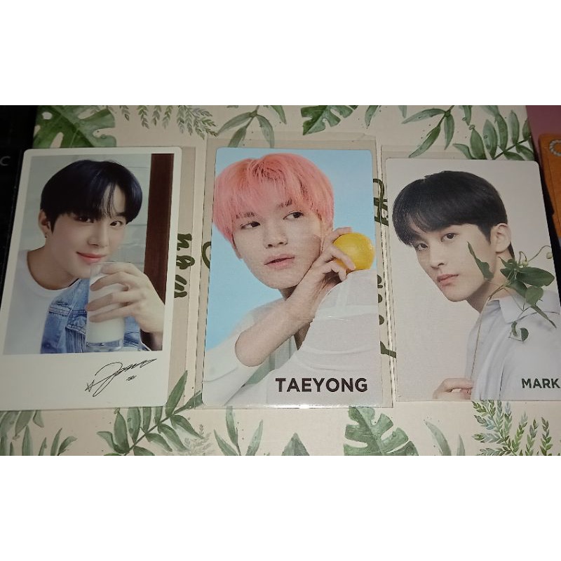 Photocard Nature Republic Mark Cica Garden, Taeyong Lemon & Polaroid Jungwoo - PC Natrep Mark, Taeyo