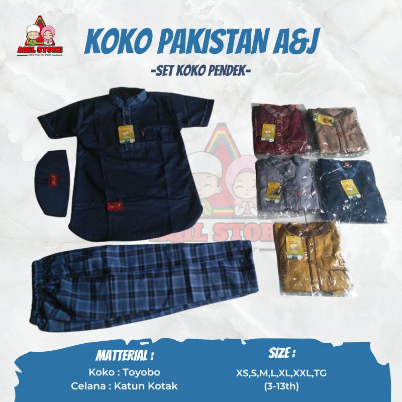 Koko Anak A&J / Koko Pakistan A&J / Baju Muslim Anak (1kg = 2set)