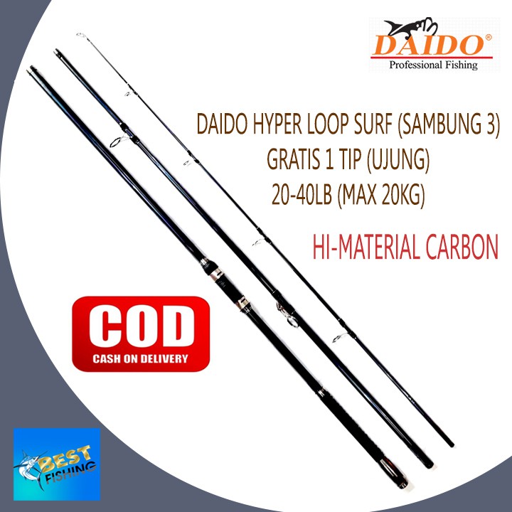 JORAN PANCING DAIDO HYPER LOOP SURF 360CM 390CM 420CM SAMBUNG 3 GRATIS UJUNG