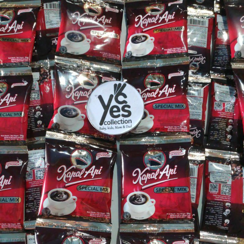 

Kopi kapal api kemasan Sachet 1 Renceng 10 Pcs 24gr Siap Minum Special Mix Serbuk kopi + Gula kapal api