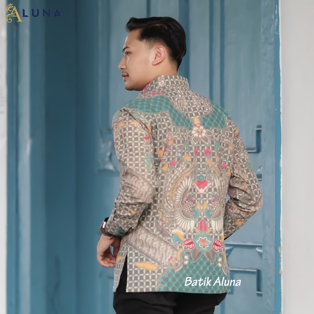 KEMEJA BATIK PRIA PREMIUM LENGAN PANJANG REGULAR KANTOR BATIK ALUNA PCW 074