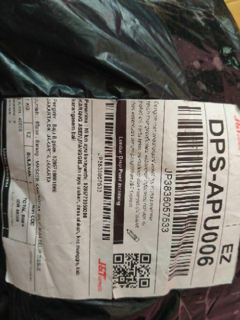 Masker Kain Kotak 3ply + Bisa Selip Tissue