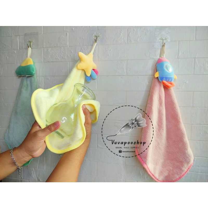 Kain Lap Tangan Roket / Hand Towel Roket / Lap Dapur / Lap Pengering Tangan / Kain Lap Lucu