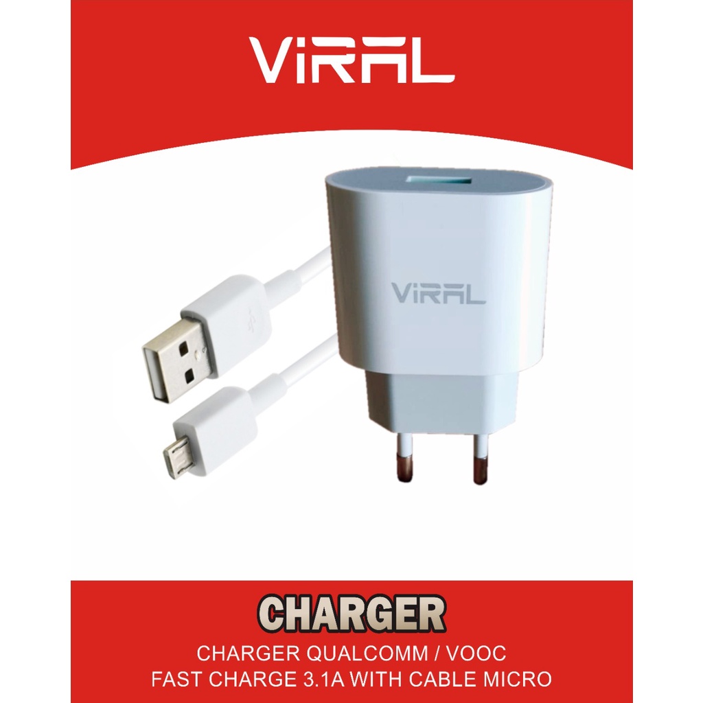 CHARGER VOLTUS MICRO VIRAL 3.1A QUALCOMM VOOC QUICK CHARGE