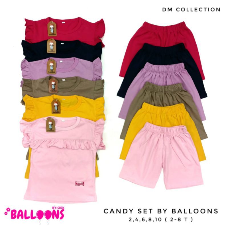 Candy Set by Ballons Setelan Kaos Anak Perempuan