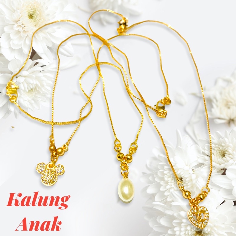 kalung untuk anak cocok usia SD dan SMP //kalung set leontin//kalung