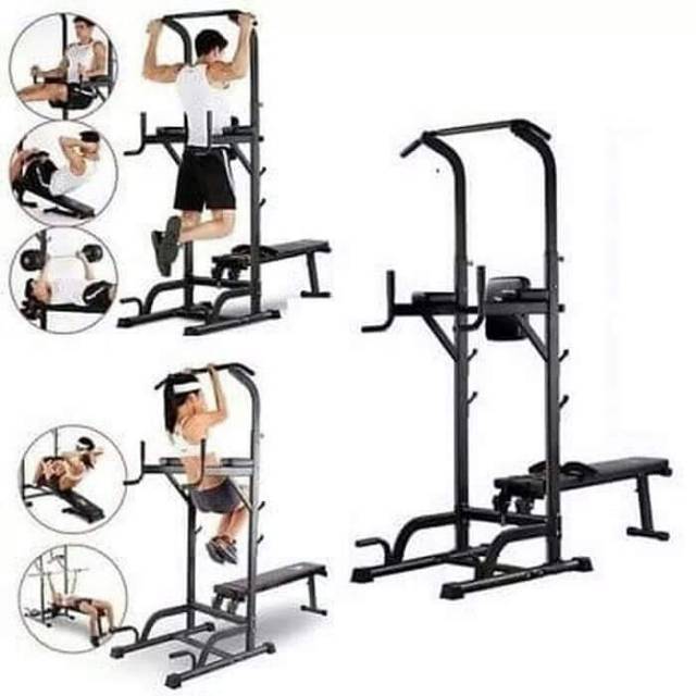Alat fitness pull up multi stasion bench press