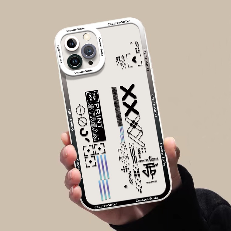 IPHONE Soft Couple Case Compatible Untuk Iphone14 13 12 11 Pro XS Max X XR Plus Casing Ponsel Silikon Transparan Shockproof TPU Cover