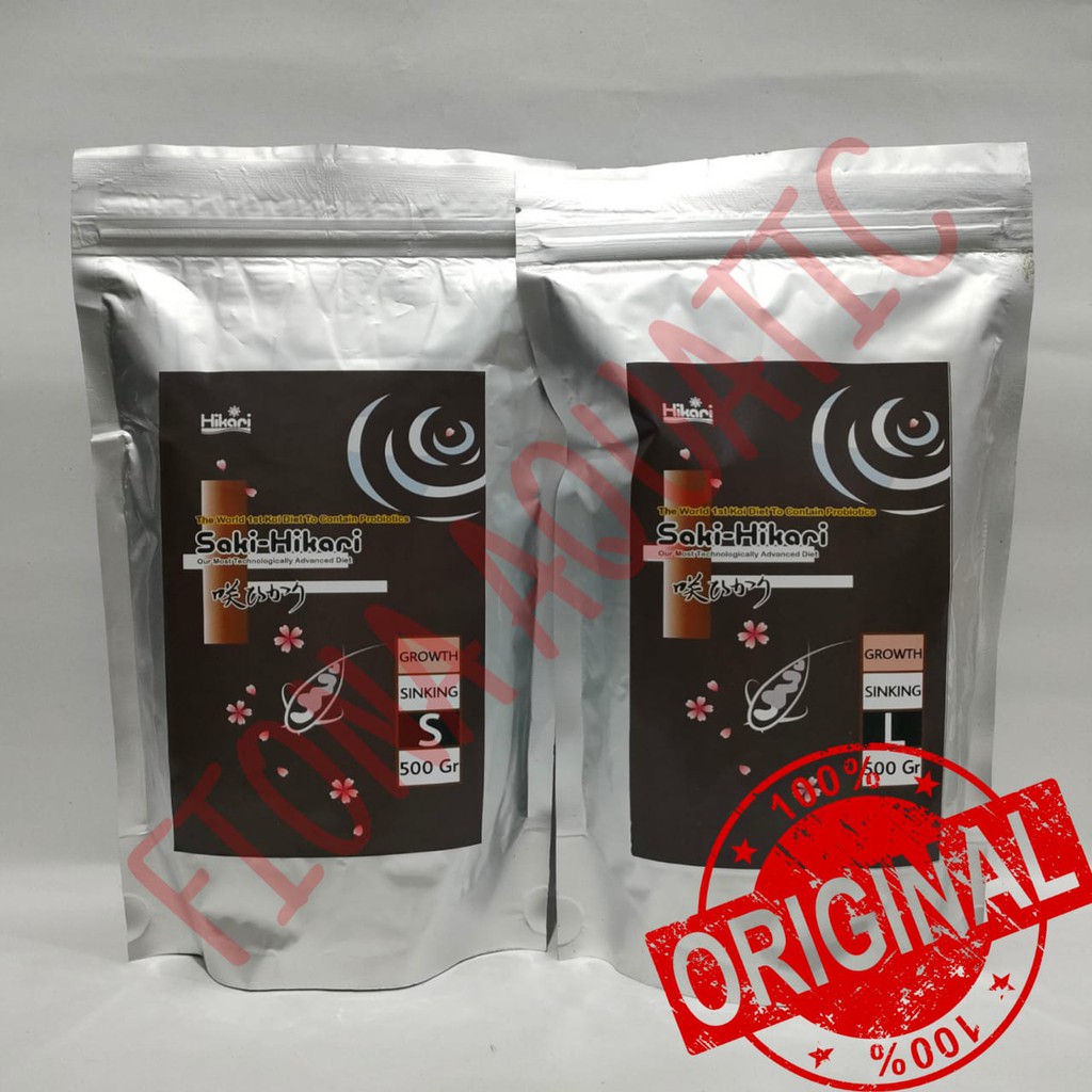 SAKI HIKARI GROWTH SINKING 500 GRAM / MAKANAN KOI DAN KOKI - HIKARI