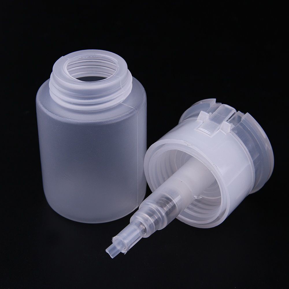 REBUY Press Pump Small Nail Art Dispenser Bottle Liquid Empty Storage Polish Mini Cleaner Container